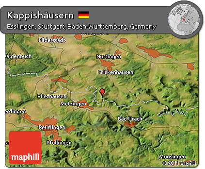 Satellite 3D Map of Kappishäusern