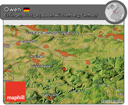 Satellite 3D Map of Owen