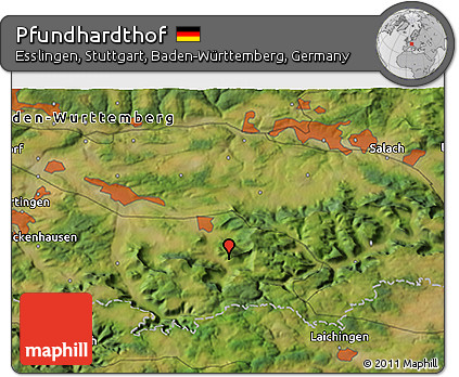 Satellite 3D Map of Pfundhardthof