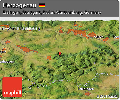 Satellite 3D Map of Herzogenau
