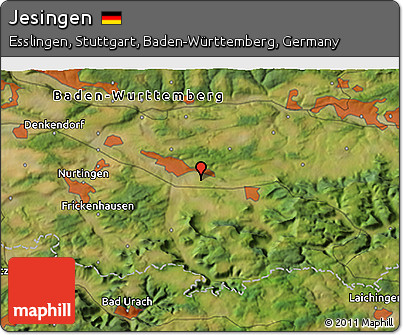 Satellite 3D Map of Jesingen