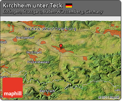 Satellite 3D Map of Kirchheim Unter Teck