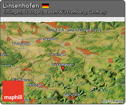 Satellite 3D Map of Linsenhofen
