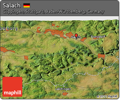 Satellite 3D Map of Salach