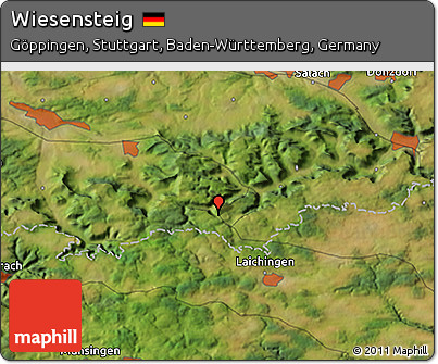 Satellite 3D Map of Wiesensteig