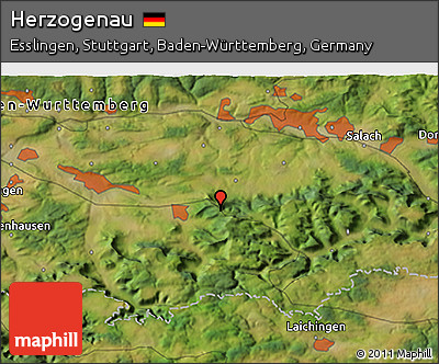 Satellite 3D Map of Herzogenau