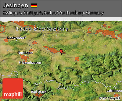 Satellite 3D Map of Jesingen