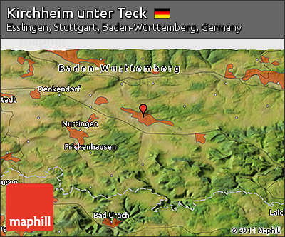 Satellite 3D Map of Kirchheim Unter Teck