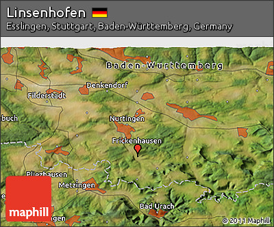 Satellite 3D Map of Linsenhofen
