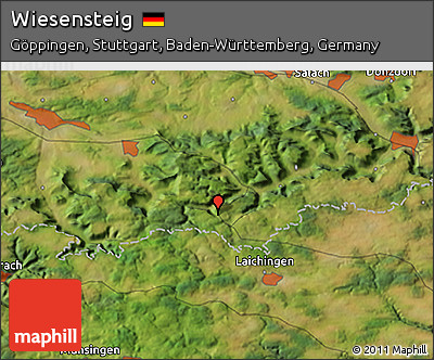 Satellite 3D Map of Wiesensteig