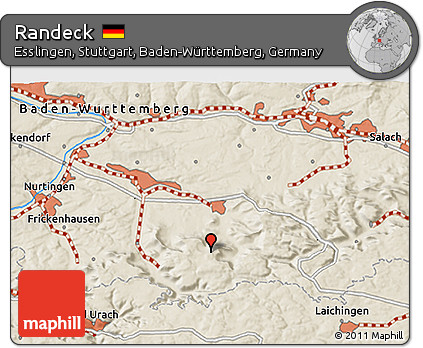 Shaded Relief 3D Map of Randeck