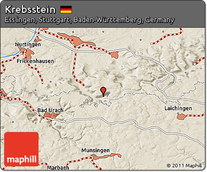 Shaded Relief 3D Map of Krebsstein