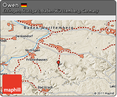 Shaded Relief 3D Map of Owen