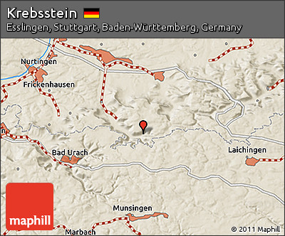 Shaded Relief 3D Map of Krebsstein