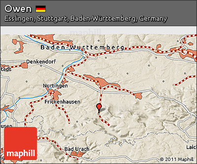 Shaded Relief 3D Map of Owen