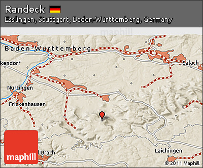 Shaded Relief 3D Map of Randeck