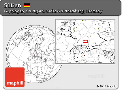 Blank Location Map of Süßen