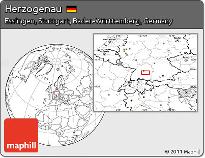 Blank Location Map of Herzogenau