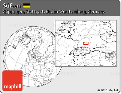 Blank Location Map of Süßen