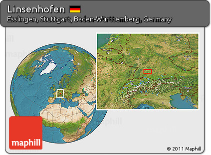 Satellite Location Map of Linsenhofen