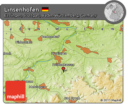 Physical Map of Linsenhofen