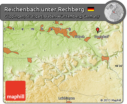 Physical Map of Reichenbach Unter Rechberg