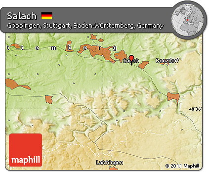 Physical Map of Salach