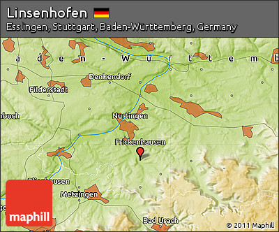Physical Map of Linsenhofen