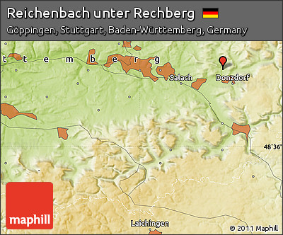Physical Map of Reichenbach Unter Rechberg