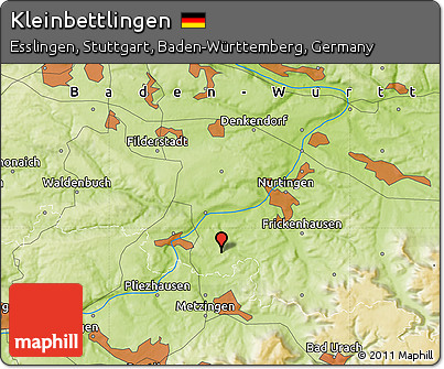 Physical Map of Kleinbettlingen