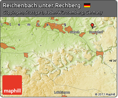 Physical Map of Reichenbach Unter Rechberg