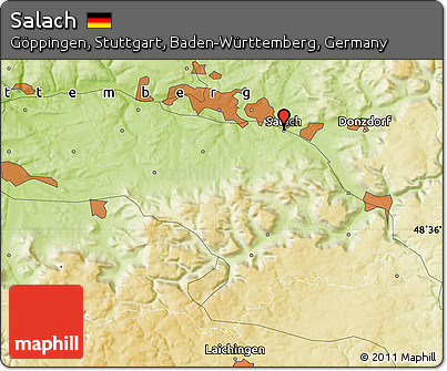 Physical Map of Salach