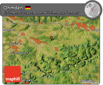 Satellite Map of Ohmden