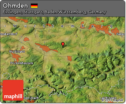 Satellite Map of Ohmden