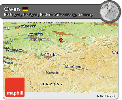 Physical Panoramic Map of Owen
