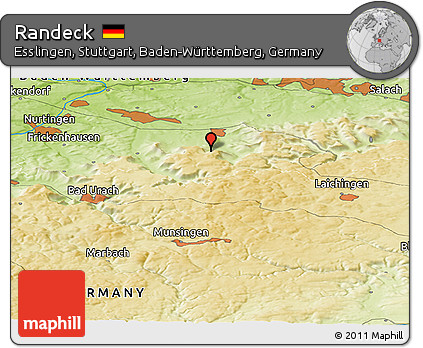Physical Panoramic Map of Randeck