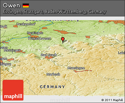 Physical Panoramic Map of Owen