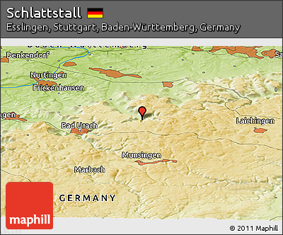 Physical Panoramic Map of Schlattstall