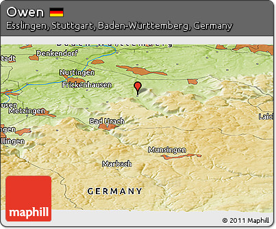 Physical Panoramic Map of Owen