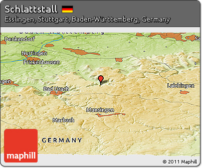 Physical Panoramic Map of Schlattstall