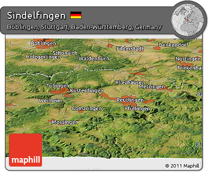 Satellite Panoramic Map of Sindelfingen