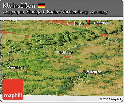 Satellite Panoramic Map of Kleinsüßen