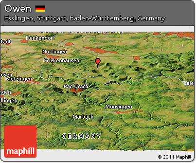 Satellite Panoramic Map of Owen
