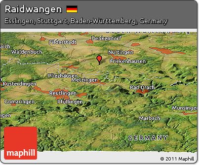 Satellite Panoramic Map of Raidwangen