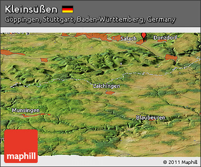 Satellite Panoramic Map of Kleinsüßen