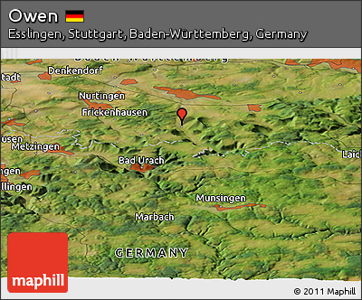 Satellite Panoramic Map of Owen