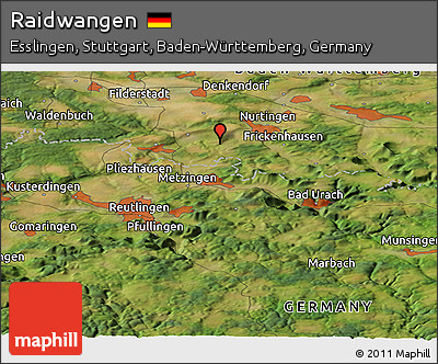 Satellite Panoramic Map of Raidwangen