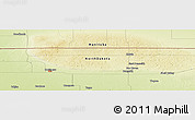 Physical Panoramic Map of the area around 48° 54' 57" N, 100° 13' 29" W