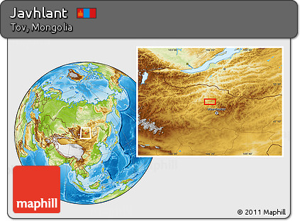 Physical Location Map of Javhlant