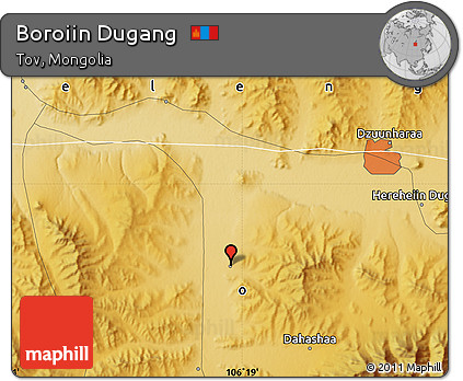 Physical Map of Boroiin Dugang